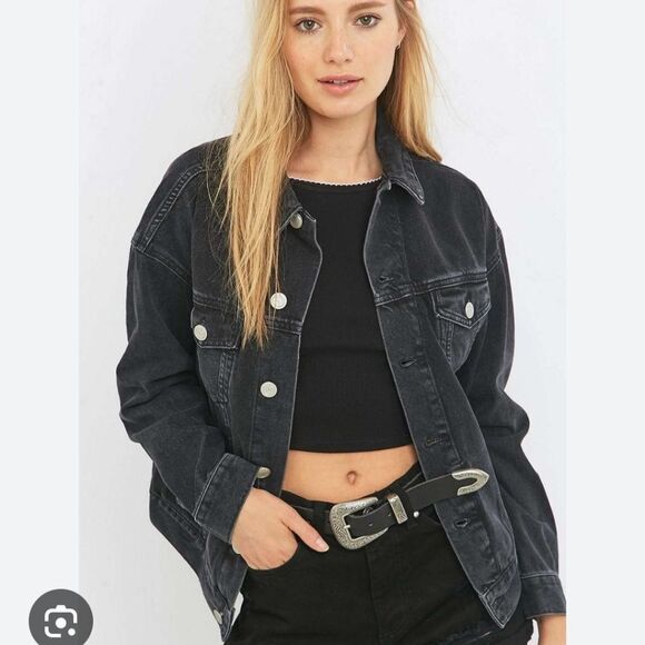 BDG Black Jean Jacket - Picture 1 of 6